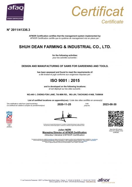 ISO 9001 Certificate 2020-2023